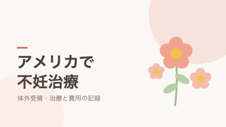 アメリカで不妊治療：体外受精・治療と費用の記録シリーズ